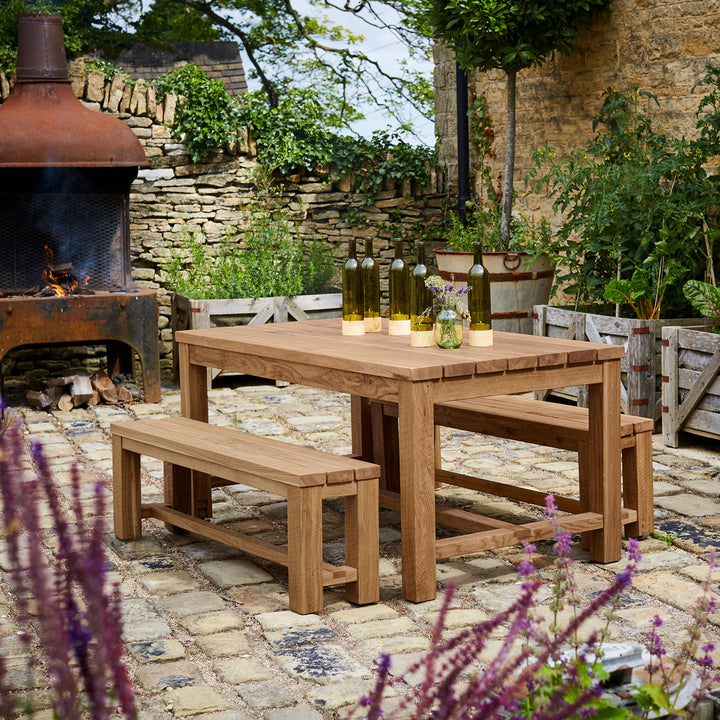 Outdoor Oak Table and Benches