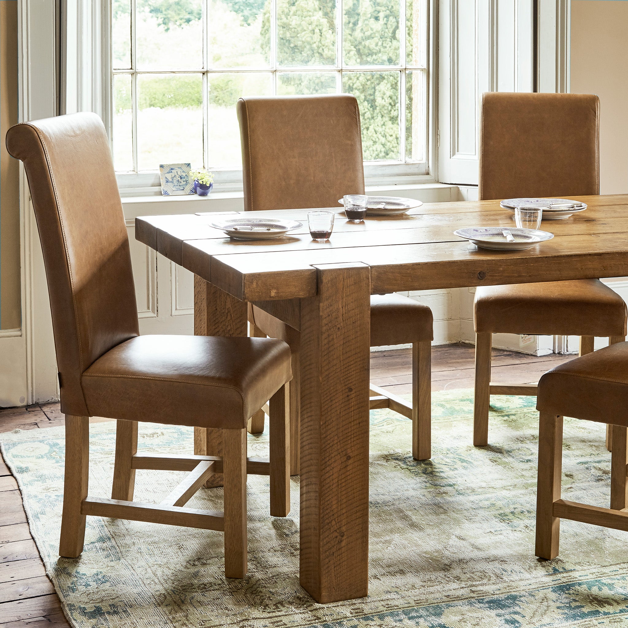 Solid wood online parsons dining table